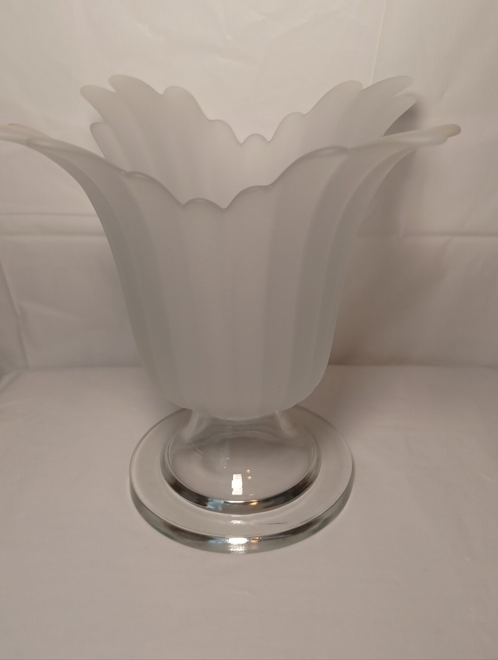 Studio Nova Frosted Glass Tulip Vase "Sprimg Bloom". Vintage Candleholder, Dish.